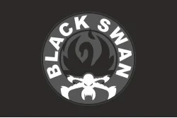 Флаг Группы ударных БПЛА «Black Swan» ЗСУ. Вариант-06 Флаг Группы ударных БПЛА «Black Swan» ЗСУ. Вариант-06
