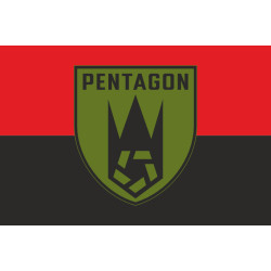 Флаг Роты ударных БПЛА «Pentagon» 225 ОШБ ВСУ. Вариант-02