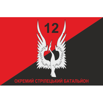 Флаг 12 ОСБ (отдельный стрелковый батальон) ВСУ. Вариант-08 Флаг 12 ОСБ (отдельный стрелковый батальон) ВСУ. Вариант-08