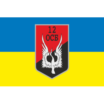 Флаг 12 ОСБ (отдельный стрелковый батальон) ВСУ. Вариант-09 Флаг 12 ОСБ (отдельный стрелковый батальон) ВСУ. Вариант-09