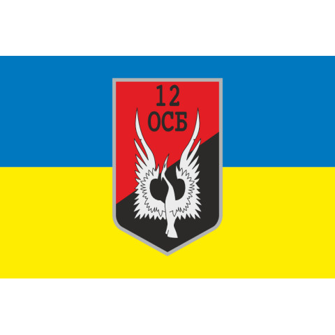 Флаг 12 ОСБ (отдельный стрелковый батальон) ВСУ. Вариант-09 Флаг 12 ОСБ (отдельный стрелковый батальон) ВСУ. Вариант-09