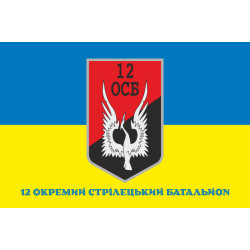Флаг 12 ОСБ (отдельный стрелковый батальон) ВСУ. Вариант-10