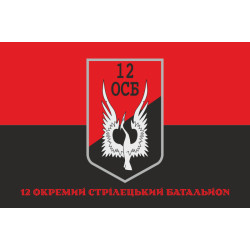 Флаг 12 ОСБ (отдельный стрелковый батальон) ВСУ. Вариант-12