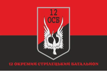 Флаг 12 ОСБ (отдельный стрелковый батальон) ВСУ. Вариант-12