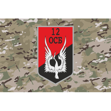 Флаг 12 ОСБ (отдельный стрелковый батальон) ВСУ. Вариант-14