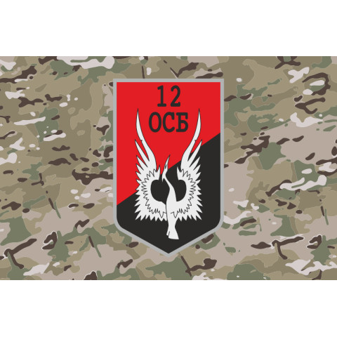 Флаг 12 ОСБ (отдельный стрелковый батальон) ВСУ. Вариант-14 Флаг 12 ОСБ (отдельный стрелковый батальон) ВСУ. Вариант-14