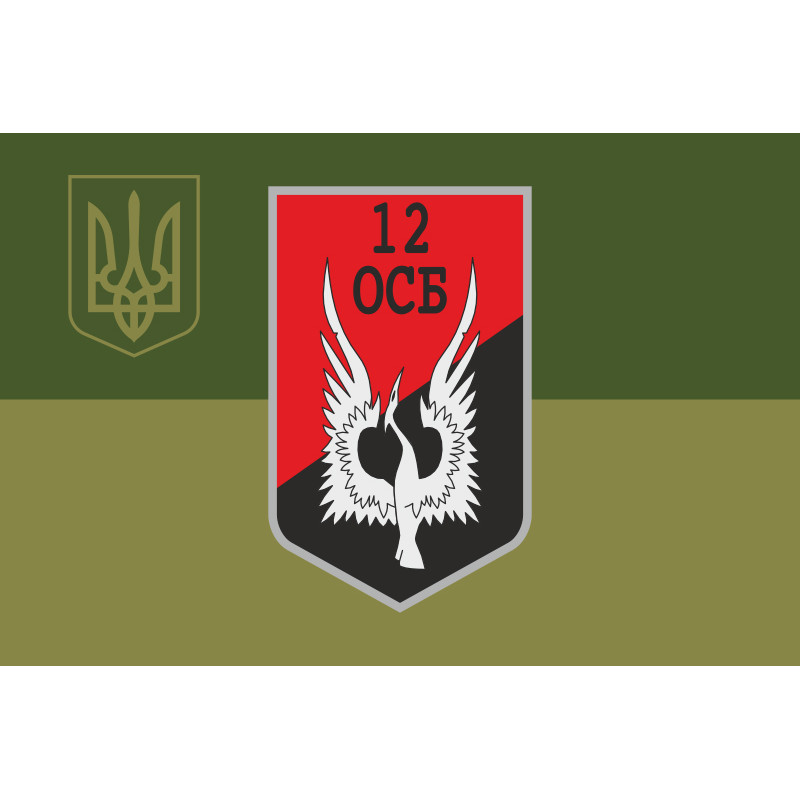 Прапор 12 ОСБ (окремий стрілецький батальйон) ЗСУ. Варіант-15 Прапор 12 ОСБ (окремий стрілецький батальйон) ЗСУ. Варіант-15