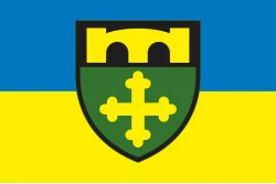 Прапор 91 ОБрП (окрема Охтирська бригада підтримки) ЗСУ «Охтирська». Варіант-03 Прапор 91 ОБрП (окрема Охтирська бригада підтримки) ЗСУ «Охтирська». Варіант-03