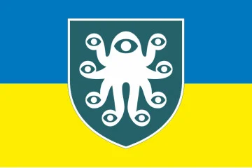 Прапор Підрозділу БПЛА «Argus» 38 ОБрМП ВМС ЗСУ. Варіант-04
