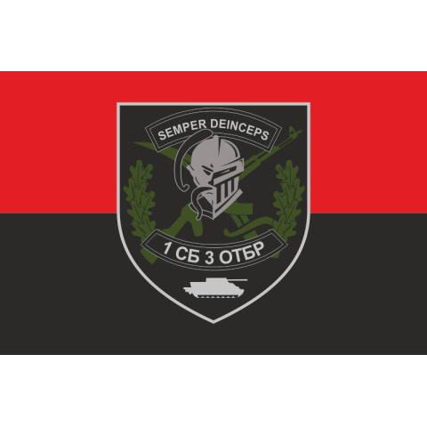 Прапор 3 ОТБр ЗСУ, 2 СБ (стрілецький батальйон). Варіант-02 Прапор 3 ОТБр ЗСУ, 2 СБ (стрілецький батальйон). Варіант-02