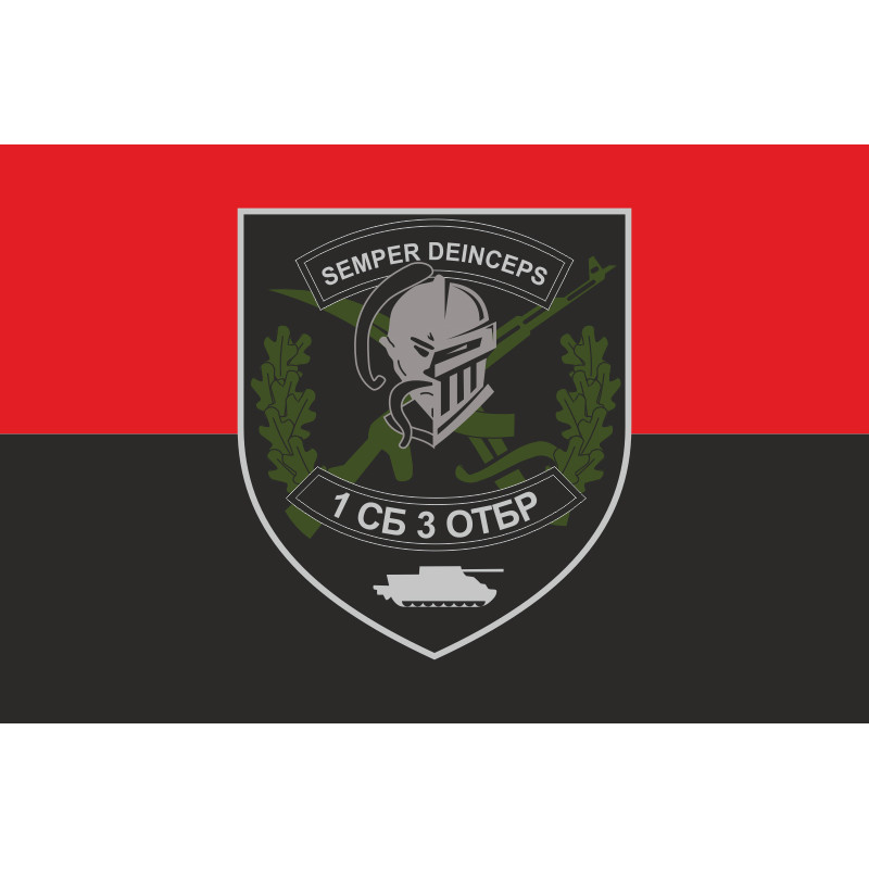 Прапор 3 ОТБр ЗСУ, 2 СБ (стрілецький батальйон). Варіант-02 Прапор 3 ОТБр ЗСУ, 2 СБ (стрілецький батальйон). Варіант-02