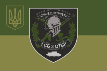 Флаг 3 ОТБр ВСУ, 2 СБ (стрелковый батальон). Вариант-05 Флаг 3 ОТБр ВСУ, 2 СБ (стрелковый батальон). Вариант-05