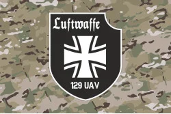 Прапор Роти ударних та розвідувальних БПЛА «Luftwaffe» 128 ОБрТрО ЗСУ. Варіант-04 Прапор Роти ударних та розвідувальних БПЛА «Luftwaffe» 128 ОБрТрО ЗСУ. Варіант-04