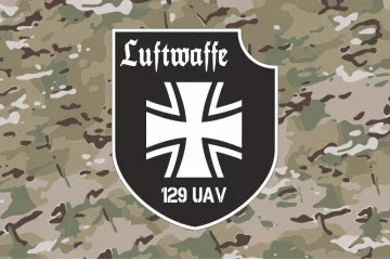 Прапор Роти ударних та розвідувальних БПЛА «Luftwaffe» 128 ОБрТрО ЗСУ. Варіант-04