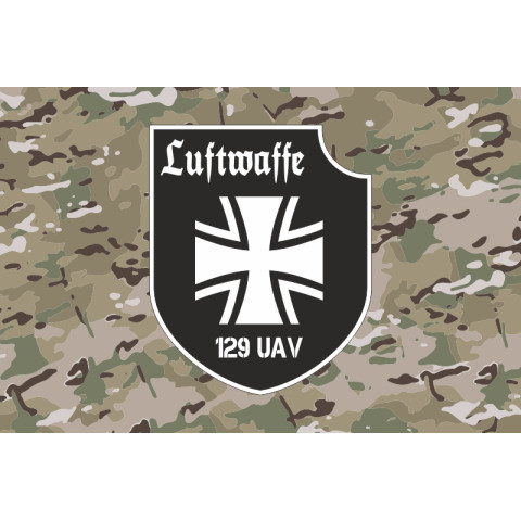 Прапор Роти ударних та розвідувальних БПЛА «Luftwaffe» 128 ОБрТрО ЗСУ. Варіант-04 Прапор Роти ударних та розвідувальних БПЛА «Luftwaffe» 128 ОБрТрО ЗСУ. Варіант-04