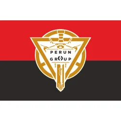 Флаг Роты ударных БПЛА «Perun Group» 79 ОДШБр ВСУ. Вариант-02 Флаг Роты ударных БПЛА «Perun Group» 79 ОДШБр ВСУ. Вариант-02