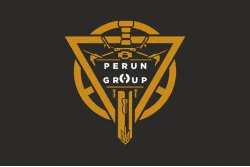Флаг Роты ударных БПЛА «Perun Group» 79 ОДШБр ВСУ. Вариант-06 Флаг Роты ударных БПЛА «Perun Group» 79 ОДШБр ВСУ. Вариант-06