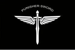 Флаг Подразделения БПЛА «Punisher Sword» ЦСО «Альфа» СБУ. Вариант-02