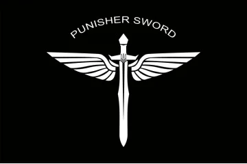 Флаг Подразделения БПЛА «Punisher Sword» ЦСО «Альфа» СБУ. Вариант-02 Флаг Подразделения БПЛА «Punisher Sword» ЦСО «Альфа» СБУ. Вариант-02