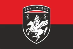 Прапор Роти ударних БПЛА «Sky Ryders» 116 ОМБр ЗСУ. Варіант-02 Прапор Роти ударних БПЛА «Sky Ryders» 116 ОМБр ЗСУ. Варіант-02