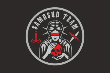 Флаг Роты ударных БПЛА «Samosud team» 11 бригада НГУ. Вариант-06 Флаг Роты ударных БПЛА «Samosud team» 11 бригада НГУ. Вариант-06
