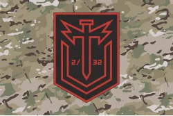 Флаг Роты ударных БПЛА «Thunder Division» 2 МЕХБАТ 32 ОМБр ВСУ. Вариант-04 Флаг Роты ударных БПЛА «Thunder Division» 2 МЕХБАТ 32 ОМБр ВСУ. Вариант-04