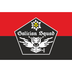 Прапор Роти ударних БПЛА «GALICIAN SQUAD» 1 СБ 10 ОГШБр ЗСУ. Варіант-02 Прапор Роти ударних БПЛА «GALICIAN SQUAD» 1 СБ 10 ОГШБр ЗСУ. Варіант-02