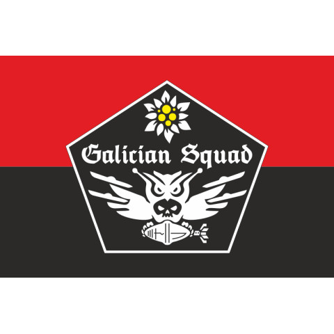 Прапор Роти ударних БПЛА «GALICIAN SQUAD» 1 СБ 10 ОГШБр ЗСУ. Варіант-02 Прапор Роти ударних БПЛА «GALICIAN SQUAD» 1 СБ 10 ОГШБр ЗСУ. Варіант-02