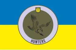 Прапор Підрозділу ударних БПЛА «Hunters» 44 ОМБр ЗСУ. Варіант-01