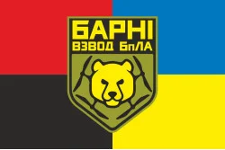 Флаг Взвода ударных БПЛА «Барни» МПБ 10 ОГШБр ВСУ. Вариант-03 Флаг Взвода ударных БПЛА «Барни» МПБ 10 ОГШБр ВСУ. Вариант-03
