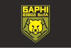 Флаг Взвода ударных БПЛА «Барни» МПБ 10 ОГШБр ВСУ. Вариант-06 Флаг Взвода ударных БПЛА «Барни» МПБ 10 ОГШБр ВСУ. Вариант-06