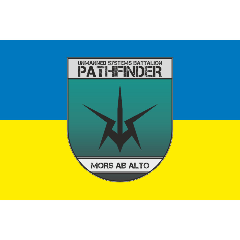 Флаг ББС «Pathfinder» 115 ОМБр ВСУ. Вариант-01 Флаг ББС «Pathfinder» 115 ОМБр ВСУ. Вариант-01