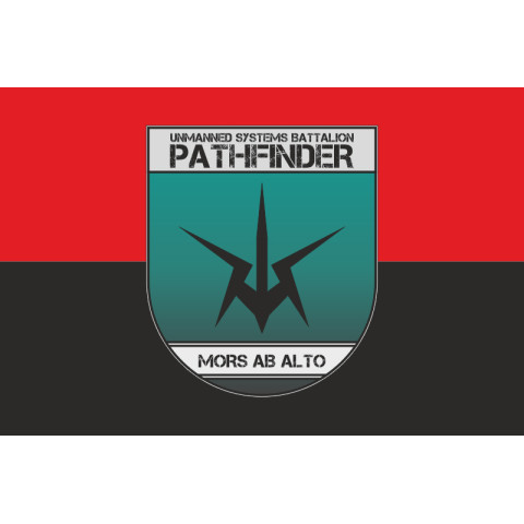 Флаг ББС «Pathfinder» 115 ОМБр ВСУ. Вариант-02 Флаг ББС «Pathfinder» 115 ОМБр ВСУ. Вариант-02
