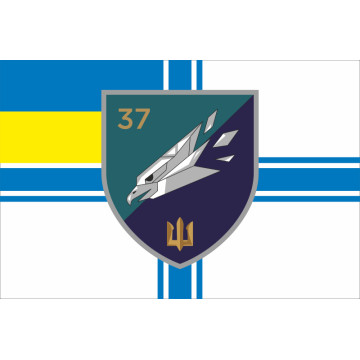 Прапор ББС (Батальйон безпілотних систем) «Mad Hawks» 37 ОБрМП ВМС ЗСУ. Варіант-09