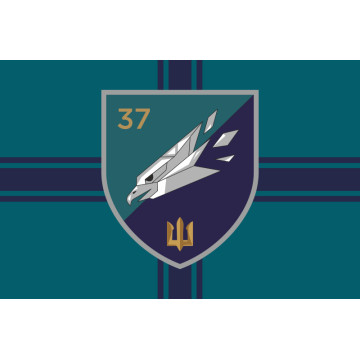 Прапор ББС (Батальйон безпілотних систем) «Mad Hawks» 37 ОБрМП ВМС ЗСУ. Варіант-10