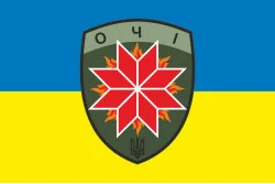 Прапор Підрозділу розвідувальних та ударних БПЛА «ОЧІ» 120 ОРБ ЗСУ. Варіант-01