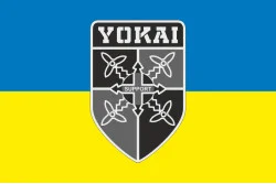 Флаг Подразделения БПЛА «Yokai» 2 БМП 35 ОБрМП ВМС ВСУ. Вариант-01