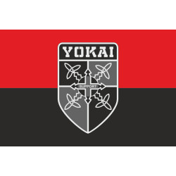 Флаг Подразделения БПЛА «Yokai» 2 БМП 35 ОБрМП ВМС ВСУ. Вариант-02 Флаг Подразделения БПЛА «Yokai» 2 БМП 35 ОБрМП ВМС ВСУ. Вариант-02