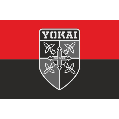 Флаг Подразделения БПЛА «Yokai» 2 БМП 35 ОБрМП ВМС ВСУ. Вариант-02 Флаг Подразделения БПЛА «Yokai» 2 БМП 35 ОБрМП ВМС ВСУ. Вариант-02