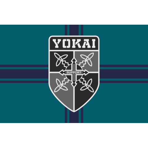 Флаг Подразделения БПЛА «Yokai» 2 БМП 35 ОБрМП ВМС ВСУ. Вариант-05 Флаг Подразделения БПЛА «Yokai» 2 БМП 35 ОБрМП ВМС ВСУ. Вариант-05