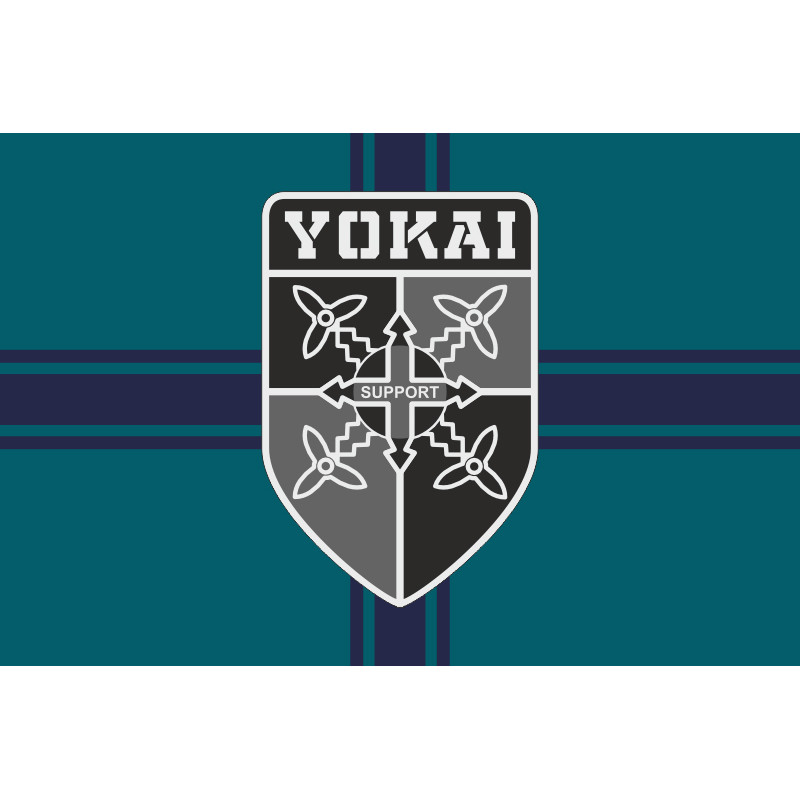 Флаг Подразделения БПЛА «Yokai» 2 БМП 35 ОБрМП ВМС ВСУ. Вариант-05 Флаг Подразделения БПЛА «Yokai» 2 БМП 35 ОБрМП ВМС ВСУ. Вариант-05