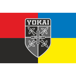 Флаг Подразделения БПЛА «Yokai» 2 БМП 35 ОБрМП ВМС ВСУ. Вариант-06