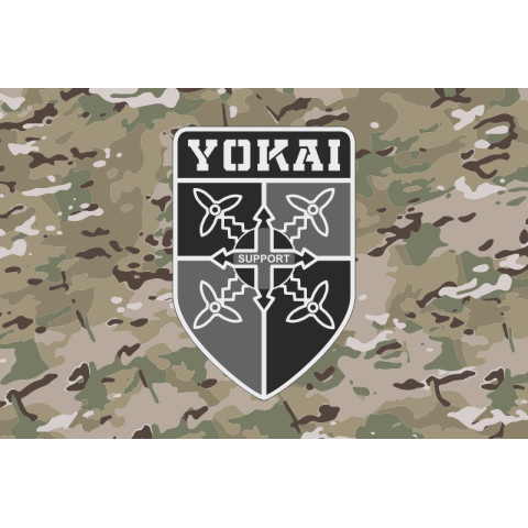 Флаг Подразделения БПЛА «Yokai» 2 БМП 35 ОБрМП ВМС ВСУ. Вариант-07 Флаг Подразделения БПЛА «Yokai» 2 БМП 35 ОБрМП ВМС ВСУ. Вариант-07