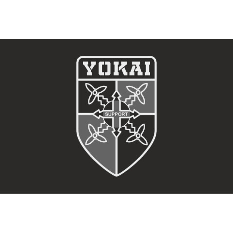 Флаг Подразделения БПЛА «Yokai» 2 БМП 35 ОБрМП ВМС ВСУ. Вариант-09 Флаг Подразделения БПЛА «Yokai» 2 БМП 35 ОБрМП ВМС ВСУ. Вариант-09