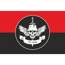 Флаг РУБпАК «Ex Acie» 57 ОМПБр ВСУ. Вариант-02