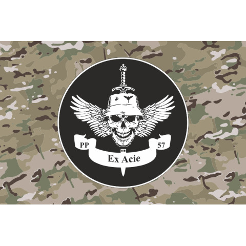 Флаг РУБпАК «Ex Acie» 57 ОМПБр ВСУ. Вариант-04