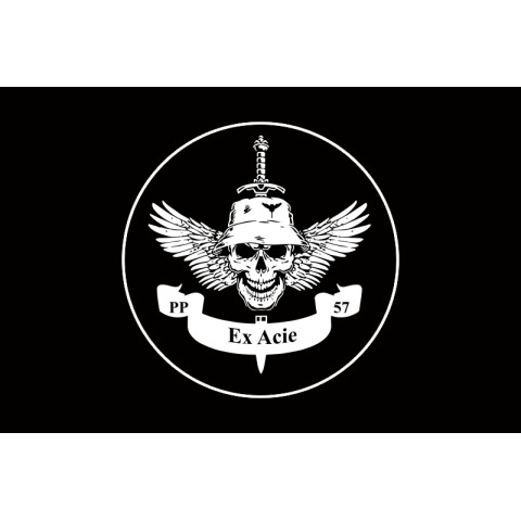 Флаг РУБпАК «Ex Acie» 57 ОМПБр ВСУ. Вариант-06