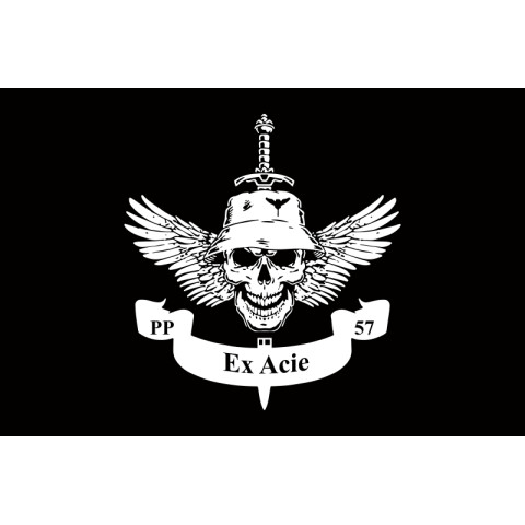 Флаг РУБпАК «Ex Acie» 57 ОМПБр ВСУ. Вариант-07