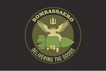 Прапор РУБпАК «Bombassaero» 95 ОДШБр ЗСУ. Варіант-06 Прапор РУБпАК «Bombassaero» 95 ОДШБр ЗСУ. Варіант-06