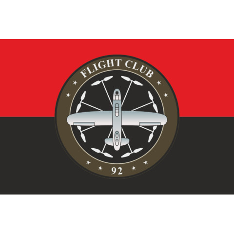 Прапор Роти розвідувальних БПЛА «Flight Club» 92 ОМБр ЗСУ. Варіант-02 Прапор Роти розвідувальних БПЛА «Flight Club» 92 ОМБр ЗСУ. Варіант-02